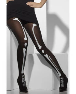 Bas Noirs Squelettes Femme Halloween Pas Chers !