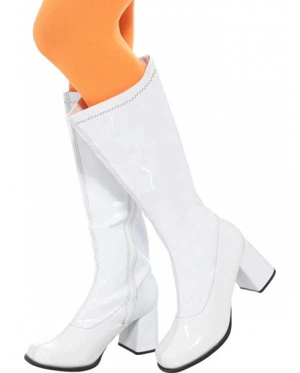 Bottes Disco Fever Stretch 70's Blanches Femme 3 Bottes Disco Fever Stretch 70's Blanches Femme