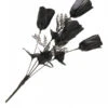 Décoration Halloween Bouquet De Roses Noires Accessoire Mariée Gothique