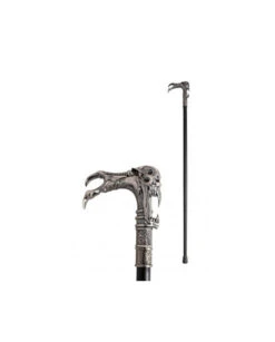Canne Tête De Mort En Métal Halloween