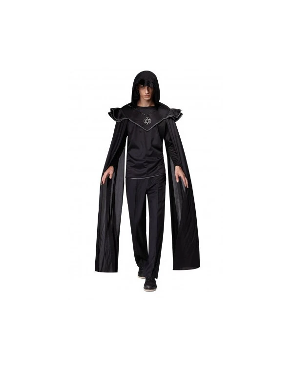 Cape De Démon Noir Avec Capuche Halloween Homme 3 Cape De Démon Noir Avec Capuche Halloween Homme