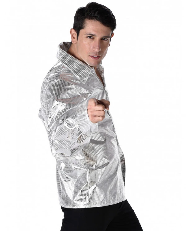 Déguisement Disco Argent Pour Homme 4 Déguisement Disco Argent Pour Homme – Image 2