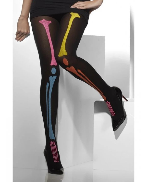 Achat Collants Noirs Squelette Femme Halloween Pas Chers 3 Achat Collants Noirs Squelette Femme Halloween Pas Chers