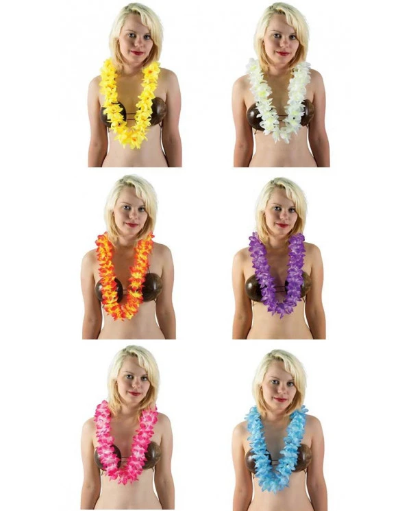 Collier Hawaïen Fleurs Colorées Assorties