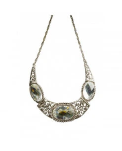 Collier Reine En Or Antique Avec Pierres Blanches