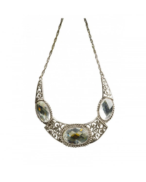 Collier Reine En Or Antique Avec Pierres Blanches 3 Collier Reine En Or Antique Avec Pierres Blanches