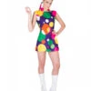 Déguisement Disco Rétro Multicolore Femme 1 Déguisement Disco Rétro Multicolore Femme -Fête Vêtements Boutique costume retro multicolore femme