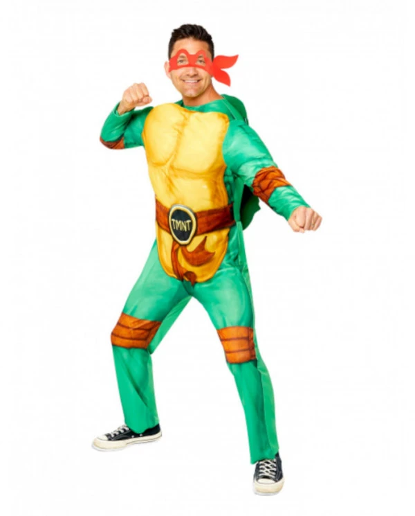 Costume Tortue Ninja Pour Homme 4 Masques Inclus, Licence Officielle 3 Costume Tortue Ninja Pour Homme 4 Masques Inclus, Licence Officielle