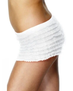 Culotte Dentelle Froufrou Blanche Sexy Femme