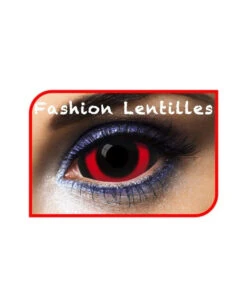 Lentilles Sclera Noires Et Rouges