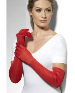 Longs Gants Roses Cabaret Femme