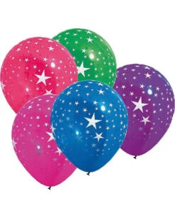 Lot De 100 Ballons étoiles Multicolores : Décoration Deguizz.com