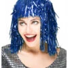Perruque Lamelles Bleue Disco -Fête Vêtements Boutique perruque lamelles disco bleue femme