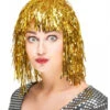 Perruque Lamelles Dorée Disco -Fête Vêtements Boutique perruque lamelles disco doree femme