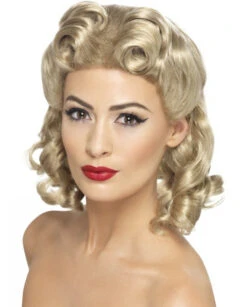 Perruque Pin Up Années 50 Blonde Femme