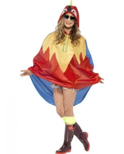Poncho Perroquet Adulte Pas Cher Mixte