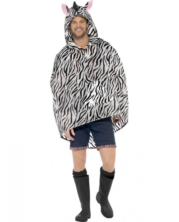 Déguisement Poncho De Zèbre Pour Adulte 4 Déguisement Poncho De Zèbre Pour Adulte – Image 2