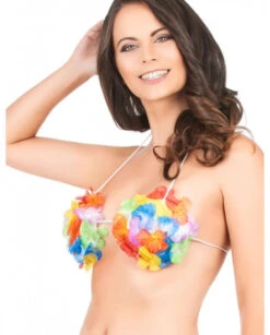 Soutien Gorge Hawaïen à Fleurs Multicolores